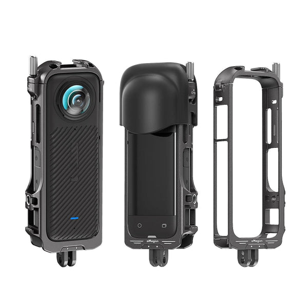 Amagisn Metal Protective Housing For Insta360 X4 With 2 Claws And Rabbit Cage Underwater Cases & Housings