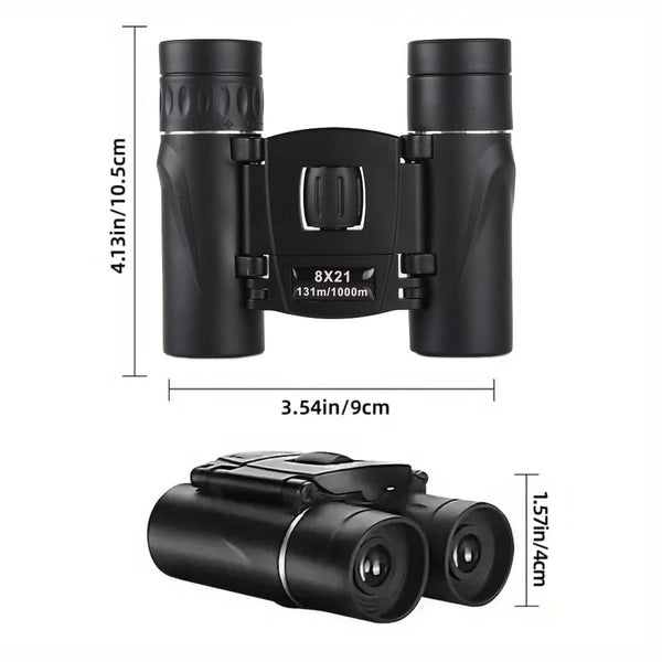 High Power Mini Binoculars For Low Light Night Vision With 8X Magnification Binoculars & Monoculars