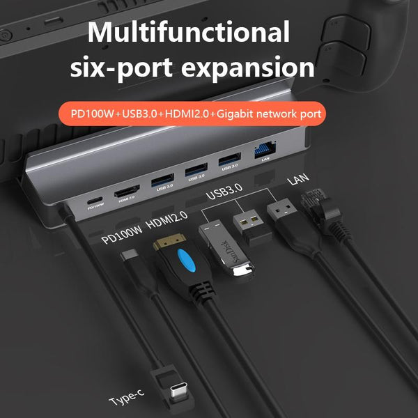 6 In Type C Docking Station For Steam Deck And Rog Blueendless Ds601 Console Chargers & Docking Stations