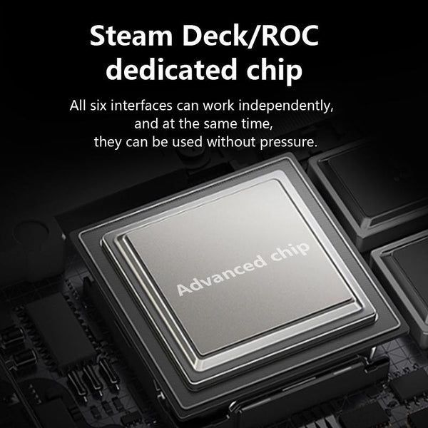 6 In Type C Docking Station For Steam Deck And Rog Blueendless Ds601 Console Chargers & Docking Stations