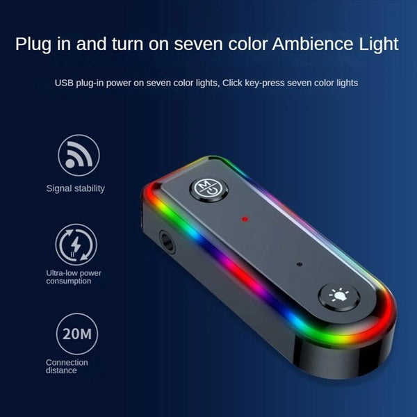 Bluetooth Audio Receiver With Rgb Light And Car Launcher Receivers