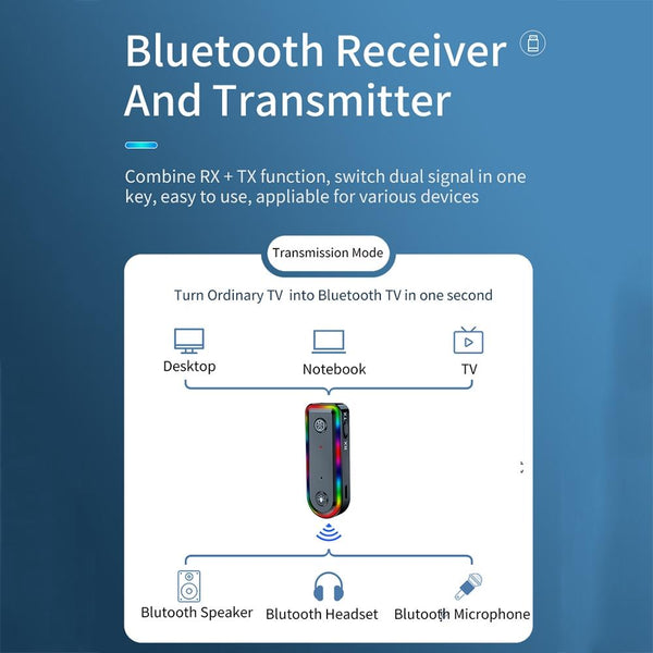 Bluetooth Audio Receiver With Rgb Light And Car Launcher Receivers