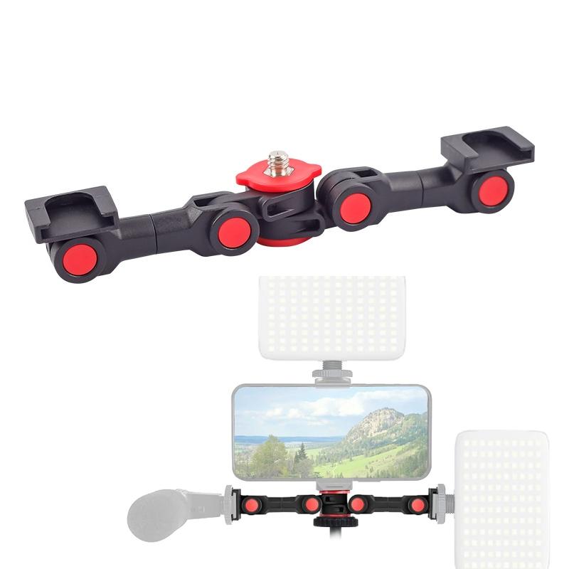 Universal Dual Cold Shoe Mount For Camera And Phone Versatile Accessory Mounting Devices Mounts & Holders