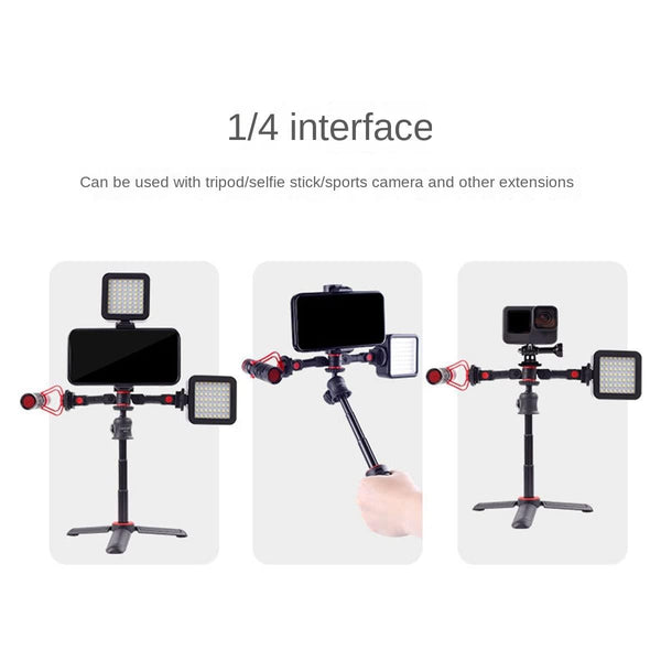 Universal Dual Cold Shoe Mount For Camera And Phone Versatile Accessory Mounting Devices Mounts & Holders