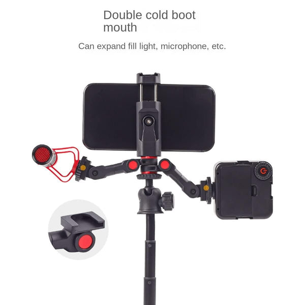 Universal Dual Cold Shoe Mount For Camera And Phone Versatile Accessory Mounting Devices Mounts & Holders