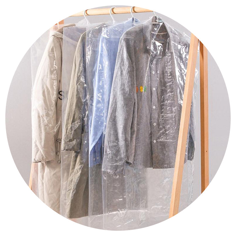 One Hundred Disposable Dust Bags Sixty Centimetres By Twenty Thick Polypropylene And Polyethylene Material Transparent Garment Bags