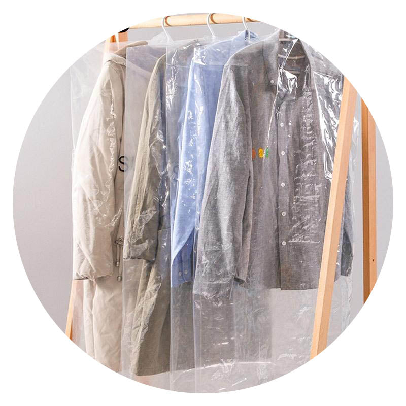 Disposable Transparent Dust Bags Pe Material For Clothes Protection 60 By 130 Centimetre Storage Bags