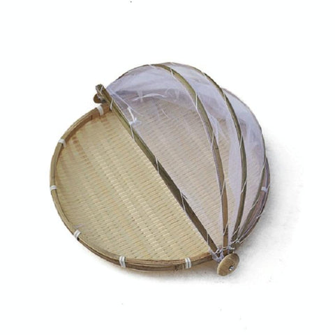 Medium Round Bamboo Woven Dustpan Basket For Household Storage Baskets