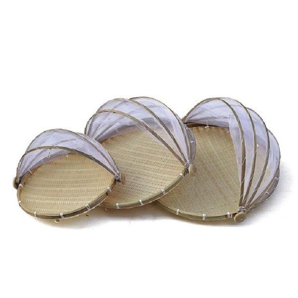 42Cm Round Bamboo Woven Dustpan Basket Household Storage Storage Bins & Baskets