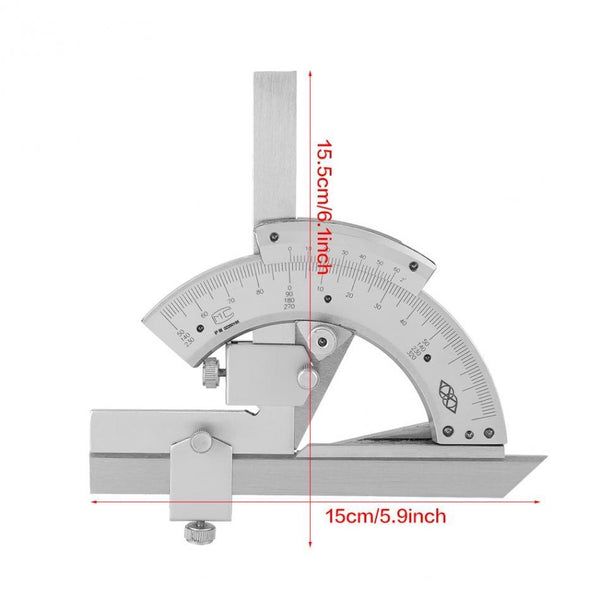 Non Parallax Trimmer Protractor For Accurate Angle Measurement In Metalworking Protractors