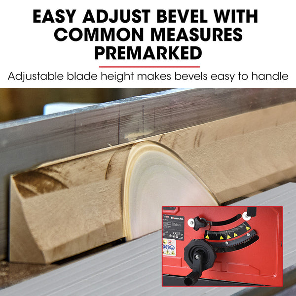 Baumr Ag 2000W 254Mm Corded Table Saw With Stand Extendable Laser Guide Table Saws