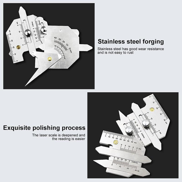 Stainless Steel Welding Inspection Ruler Hjc40 For Industrial Applications Rulers