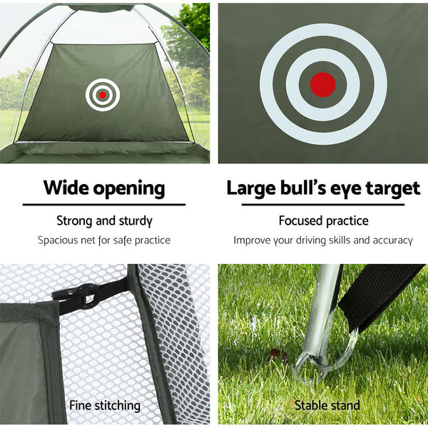 Everfit 3M Golf Practice Net Portable Training Aid Driving Target Tent Green Nets Cages & Mats