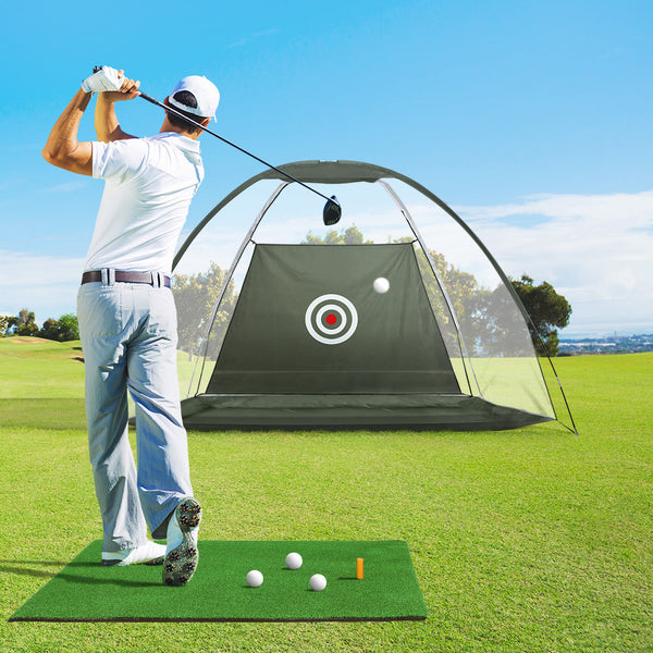 Everfit 3M Golf Practice Net And Training Mat Set Driving Target Green Nets Cages & Mats