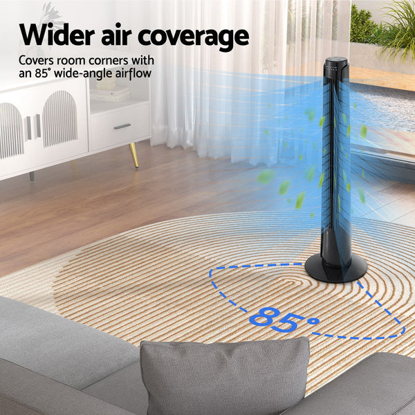 Devanti Tower Fan Oscillating 3 Speeds With Remote 93Cm Portable Fans