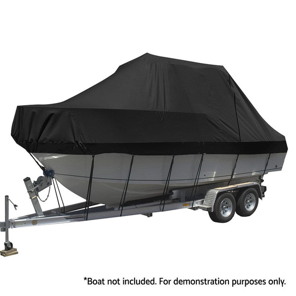 Boat Cover 19 21Ft Trailerable Jumbo Marine Grade Heavy Duty Black Boat Covers