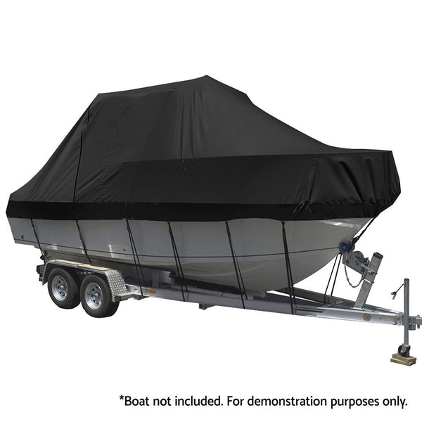 Boat Cover 19 21Ft Trailerable Jumbo Marine Grade Heavy Duty Black Boat Covers