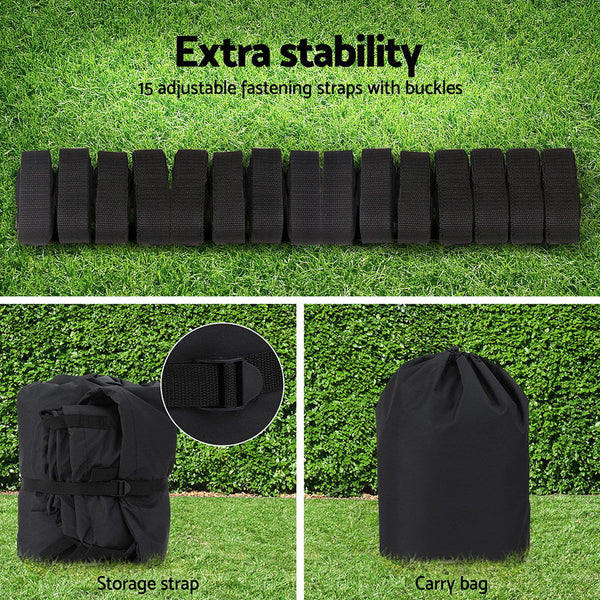 Boat Cover 25 27Ft Trailerable Jumbo Marine 600D Heavy Duty Black Boat Covers