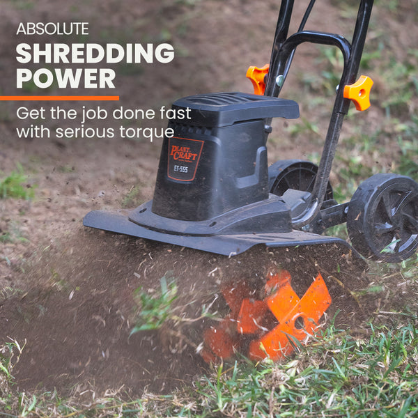 Plantcraft Electric Rotary Hoe Garden Tiller Soil Cultivator Adjustable Depth 6 Tines Hoes & Cultivators