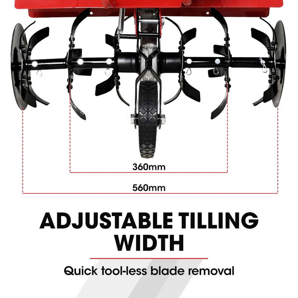 Baumr Ag 150Cc Garden Tiller Cultivator Petrol Rototiller 4 Stroke Soil Power Rotary Hoe Trampolines