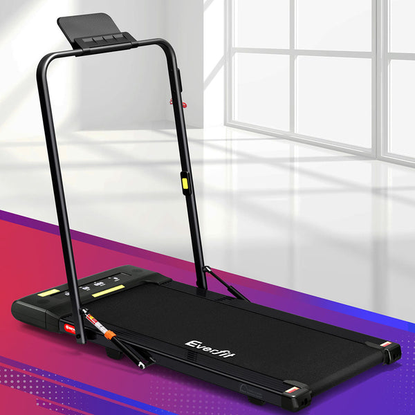 Everfit Treadmill Electric Walking Pad Under Desk Home Gym Fitness 400Mm Black Treadmills