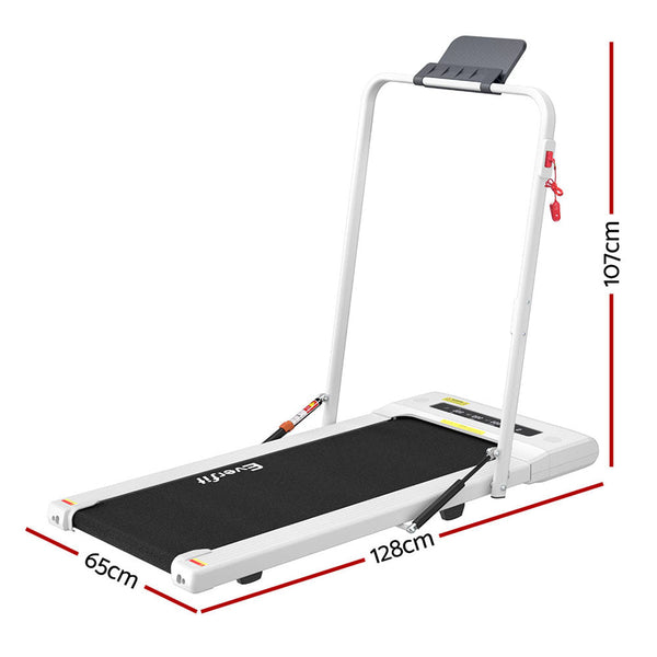 Everfit Treadmill Electric Walking Pad Under Desk Home Gym Fitness 400Mm White Treadmills