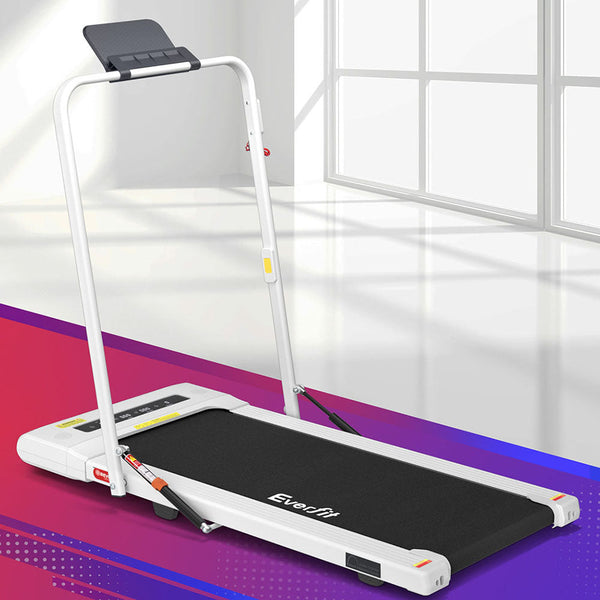 Everfit Treadmill Electric Walking Pad Under Desk Home Gym Fitness 400Mm White Treadmills