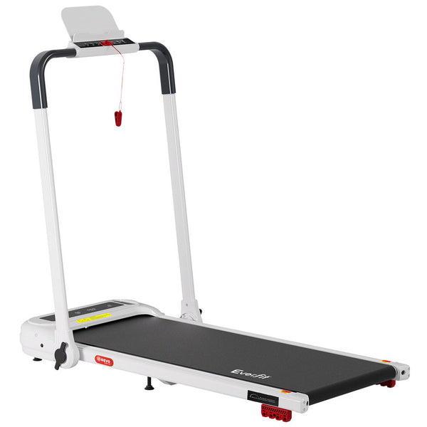 Everfit Treadmill Electric Walking Pad With Incline Foldable For Home Gym White Treadmills