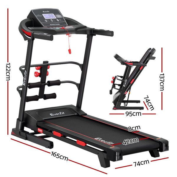 Everfit Treadmill Electric Home Gym Fitness Exercise Machine W/ Sit Up Bar 420Mm Treadmills
