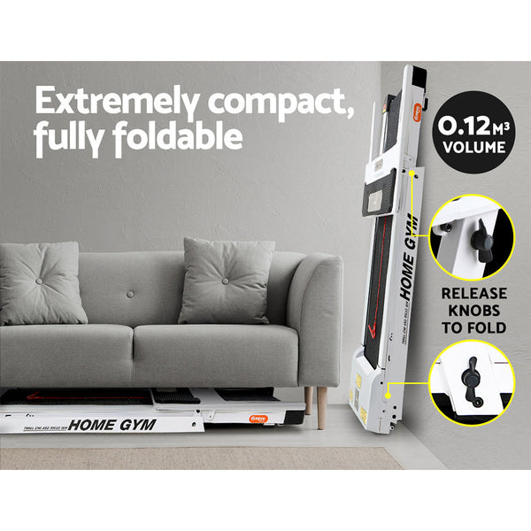 Everfit Electric Treadmill Foldable Home Gym Cardio Equipment White Treadmills