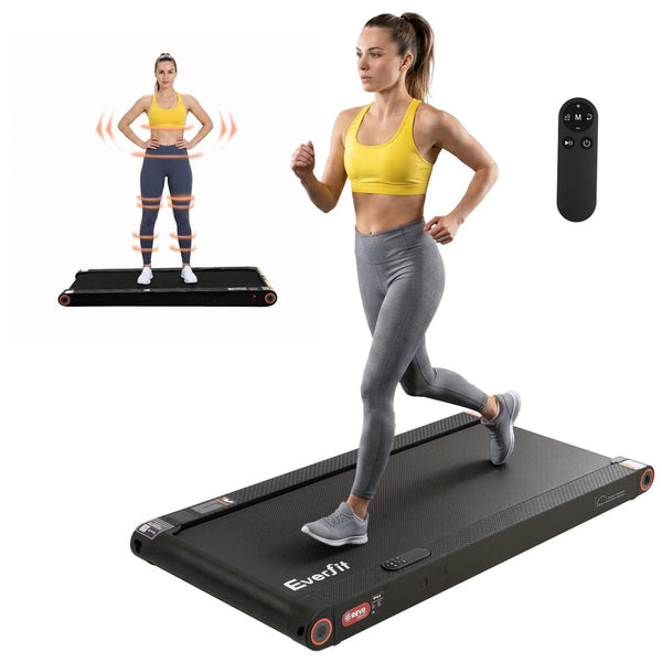 Everfit 4 In 1 Vibration Walking Pad Treadmill With App Control Black Treadmills