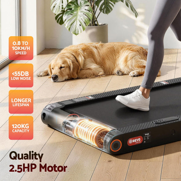 Everfit 4 In 1 Vibration Walking Pad Treadmill With App Control Black Treadmills