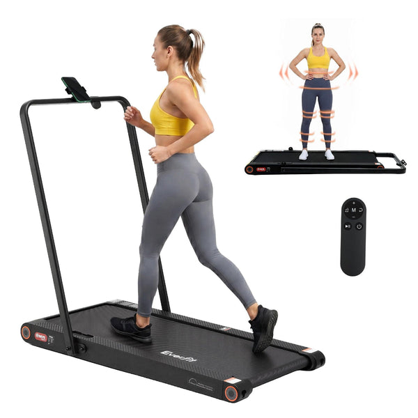 Everfit 4 In 1 Walking Pad Treadmill With App Control Black Treadmills