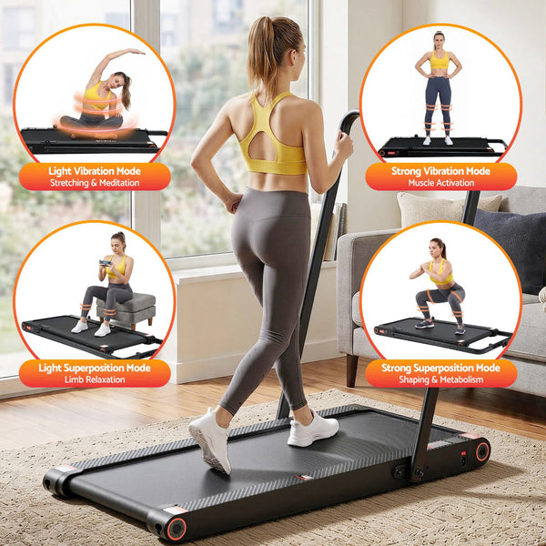 Everfit 4 In 1 Walking Pad Treadmill With App Control Black Treadmills