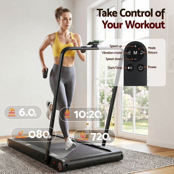 Everfit 4 In 1 Walking Pad Treadmill With App Control Black Treadmills