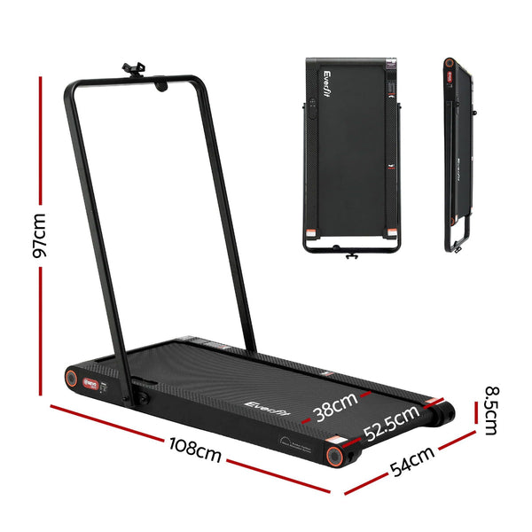 Everfit 4 In 1 Walking Pad Treadmill With App Control Black Treadmills
