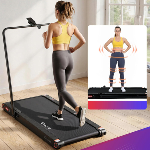 Everfit 4 In 1 Walking Pad Treadmill With App Control Black Treadmills