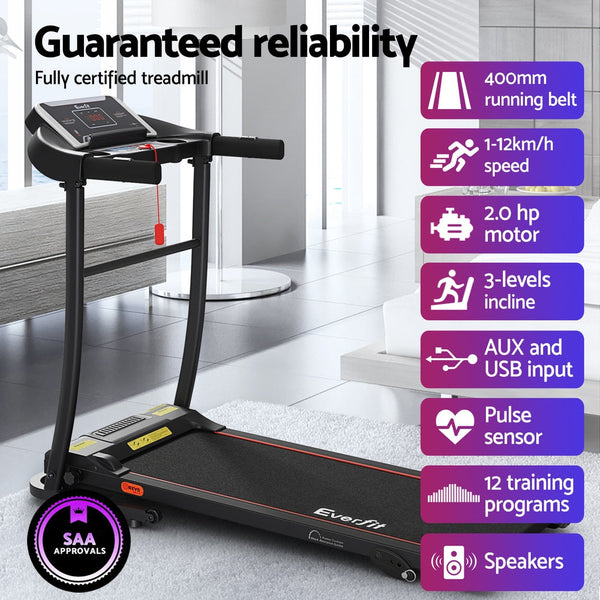 Everfit Electric Treadmill Home Gym Cardio Fitness Equipment Treadmills