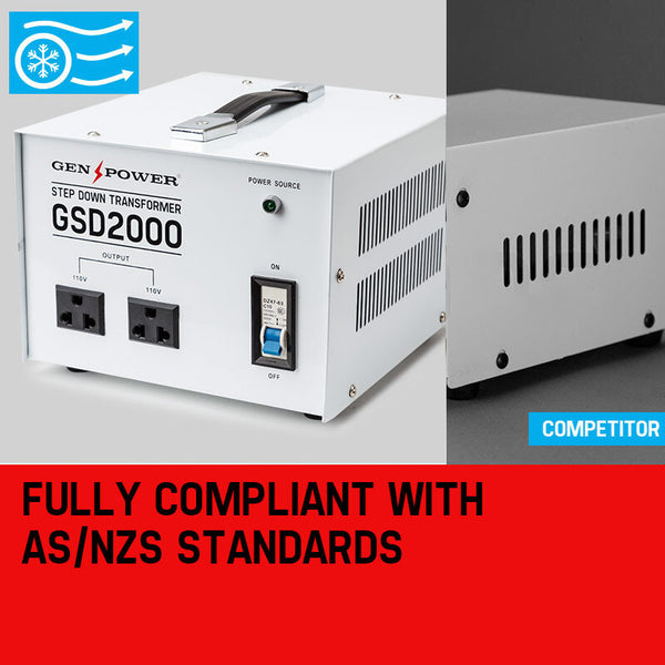 Genpower Gsdseries Universal Power Supply Aussies Solid State Gsd2000 Step Down Transformers