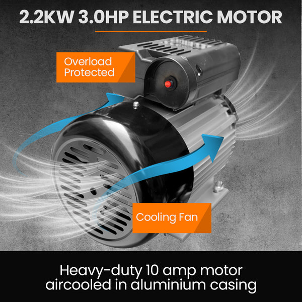 Unimac 70L 2.2Kw Commercial Air Compressor 280L/Min 116Psi Brushless Motor Certified Tank Long Service Life Air Compressors
