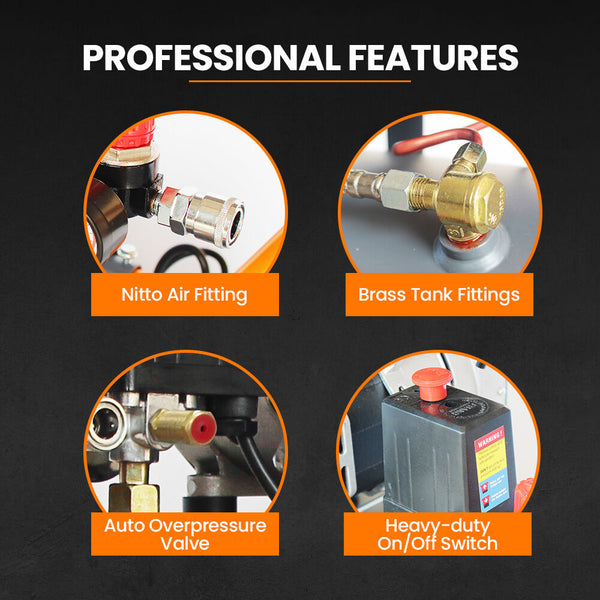 Unimac 25L 1.5Hp Silent Oil Free Electric Air Compressor Portable Air Compressors