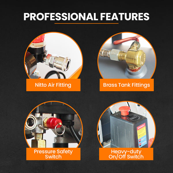 Unimac 25L 1.5Hp Silent Oil Free Electric Air Compressor Portable Air Compressors