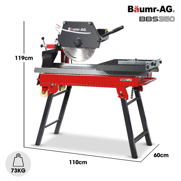 Baumr Ag Baumr Ag 2000W 350Mm 14' Brick & Masonry Table Saw Electric Tile Concrete Cutting With Stand Table Saws