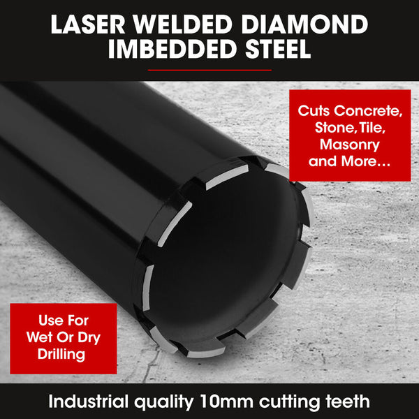 Diamond Core Drill Bit 102Mm Concrete Wet Dry Tile Stone Brick Marble 1 1/4 Unc Drill Bits