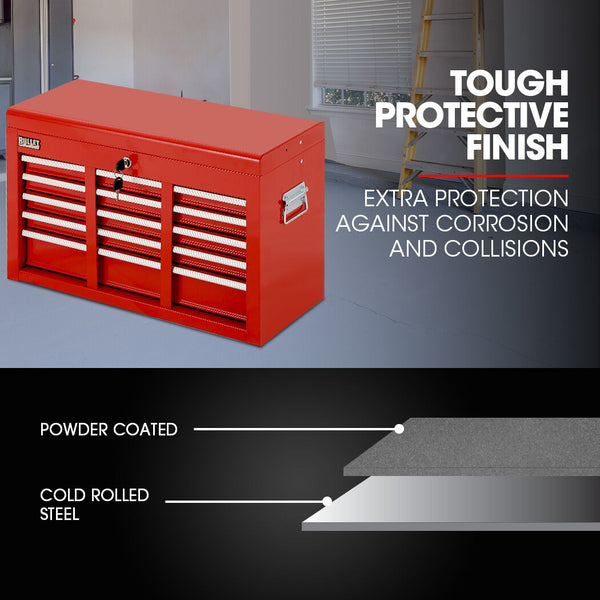 Bullet Pro 9 Drawer Tool Box Chest Organiser Mechanic Garage Storage Toolbox Set Red Tool Boxes