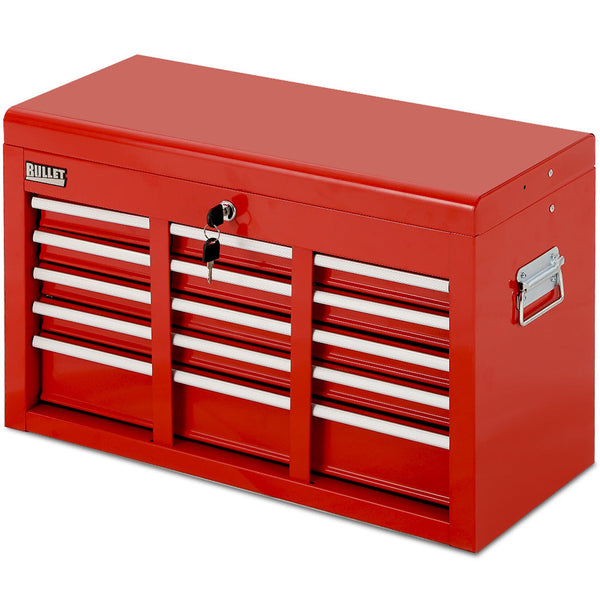 Bullet Pro 9 Drawer Tool Box Chest Organiser Mechanic Garage Storage Toolbox Set Red Tool Boxes