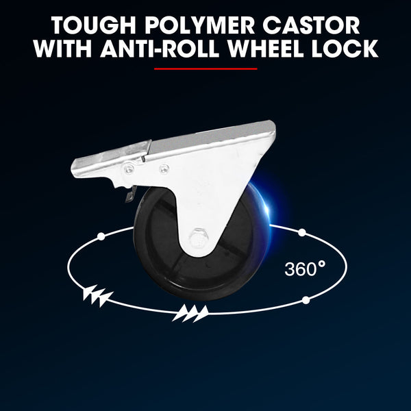 Pro 5 Drawer Tool Box Cabinet Chest Storage With 1 Door Toolbox Garage Organiser Set Tool Boxes