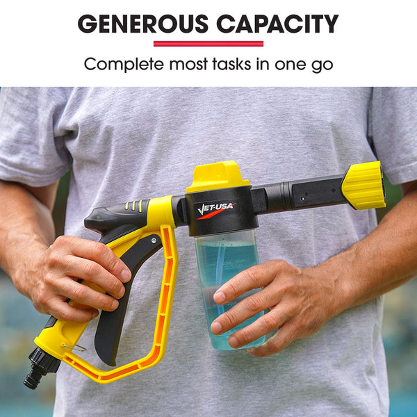 Jet Usa Foam Cannon Soap Applicator Gun For Garden Hose Snow Foamer With Bottle Quick Connect Spray Guns Hose Nozzles & Wands