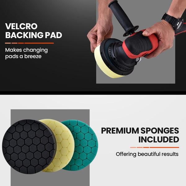 Unimac Electric Car Polisher Buffer Dual Action Orbital Polishing Sanding Waxer Sander Machine 720W Car Cleaning Tools