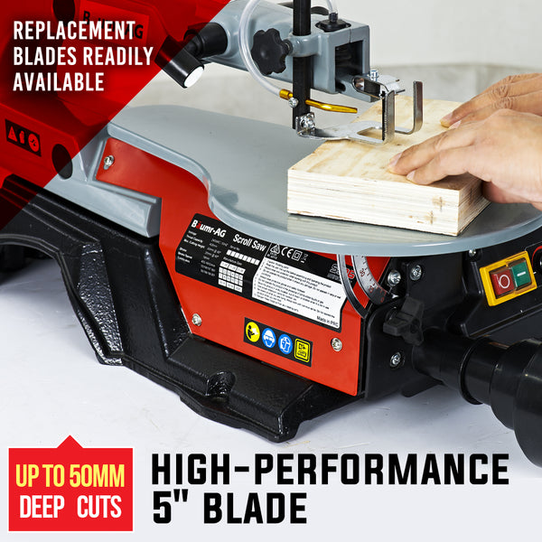 Baumr Ag Ss16 120W Variable Speed Scroll Saw Tool Electric Dual Lamps Table Saws